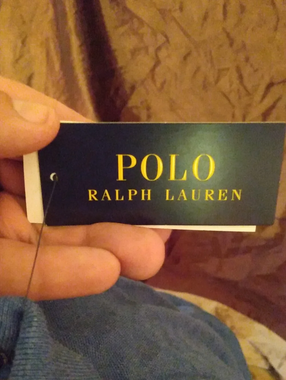 Ralph Lauren Blue Short-Sleeve Polo with White Pony